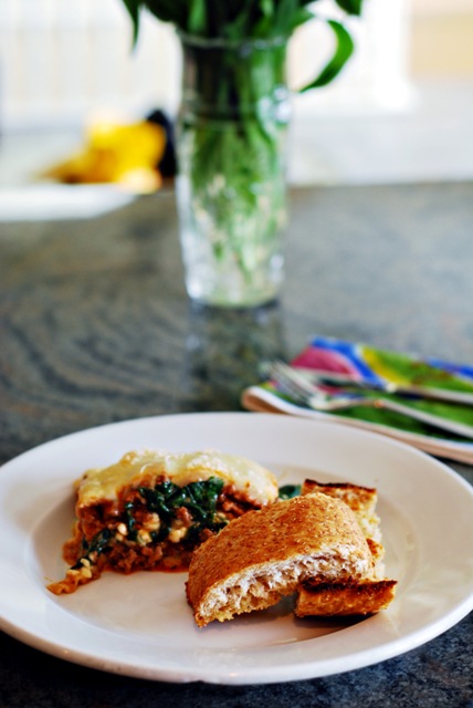 Meat and Spinach Lasagna